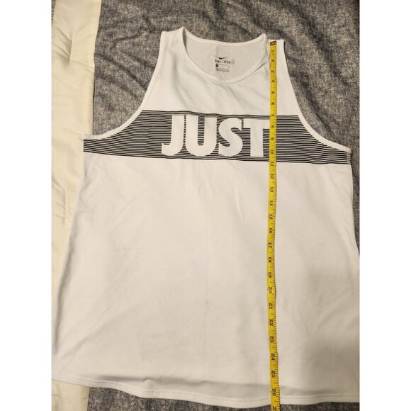 Nike Women Muscle Sleeveless Tank Top - Large - Dri Fit - White & Black - EUC - Picture 6 of 7